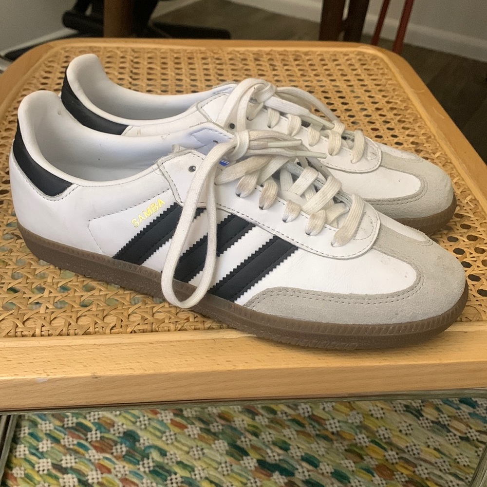 White adidas sambas